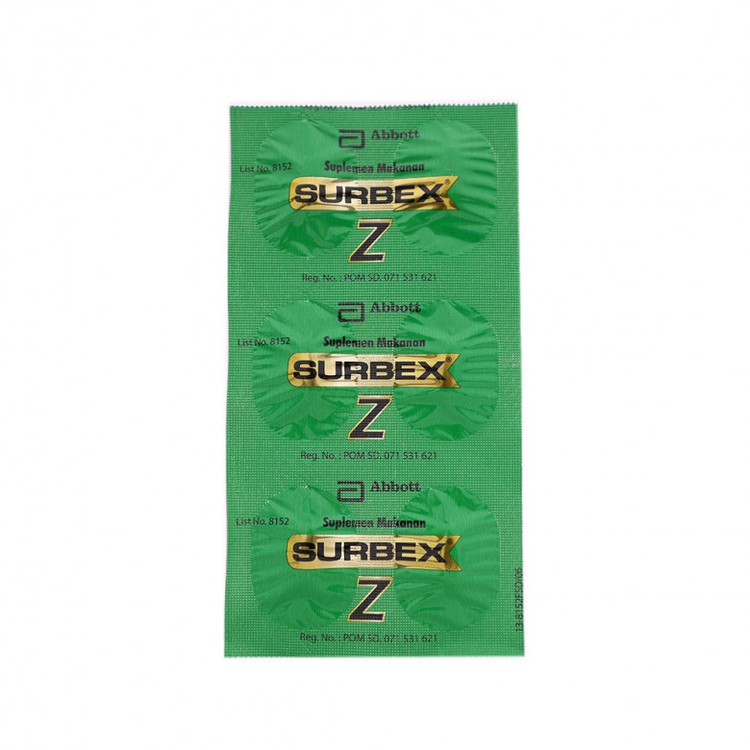 SURBEX Z Strip Isi 6 Tablet - Multivitamin dan Vitamin Zinc