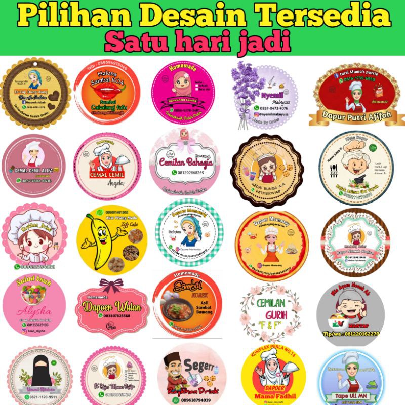 

Jasa Desain & cetak stiker makanan dan minuman