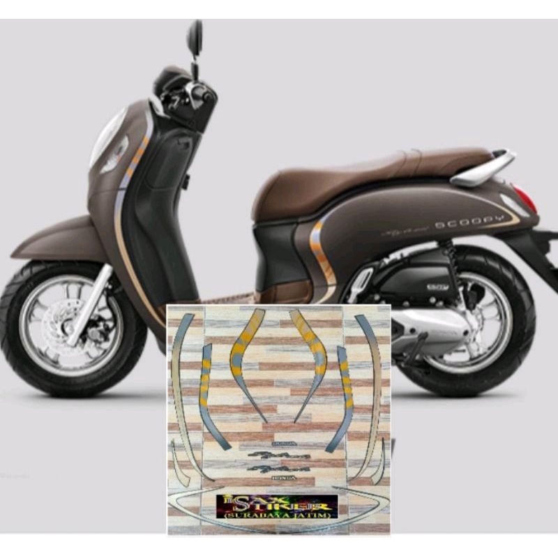 striping original Honda Scoopy stylish bron tahun 2020 2021