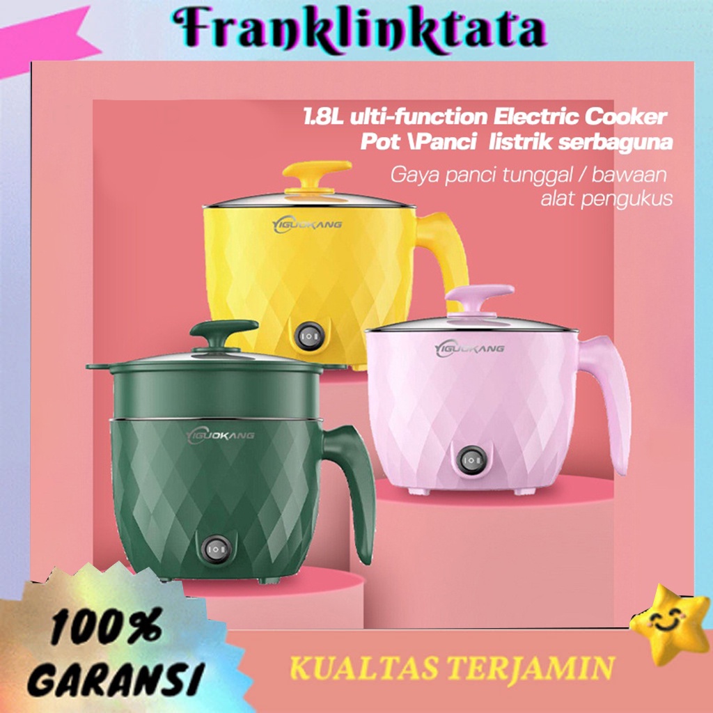 Newstyle Panci Listrik Serbaguna Panci Listrik Serbaguna 1.2L- Electric Cooking Pot Electric Frypan Panci Listrik Portable Fry Pan