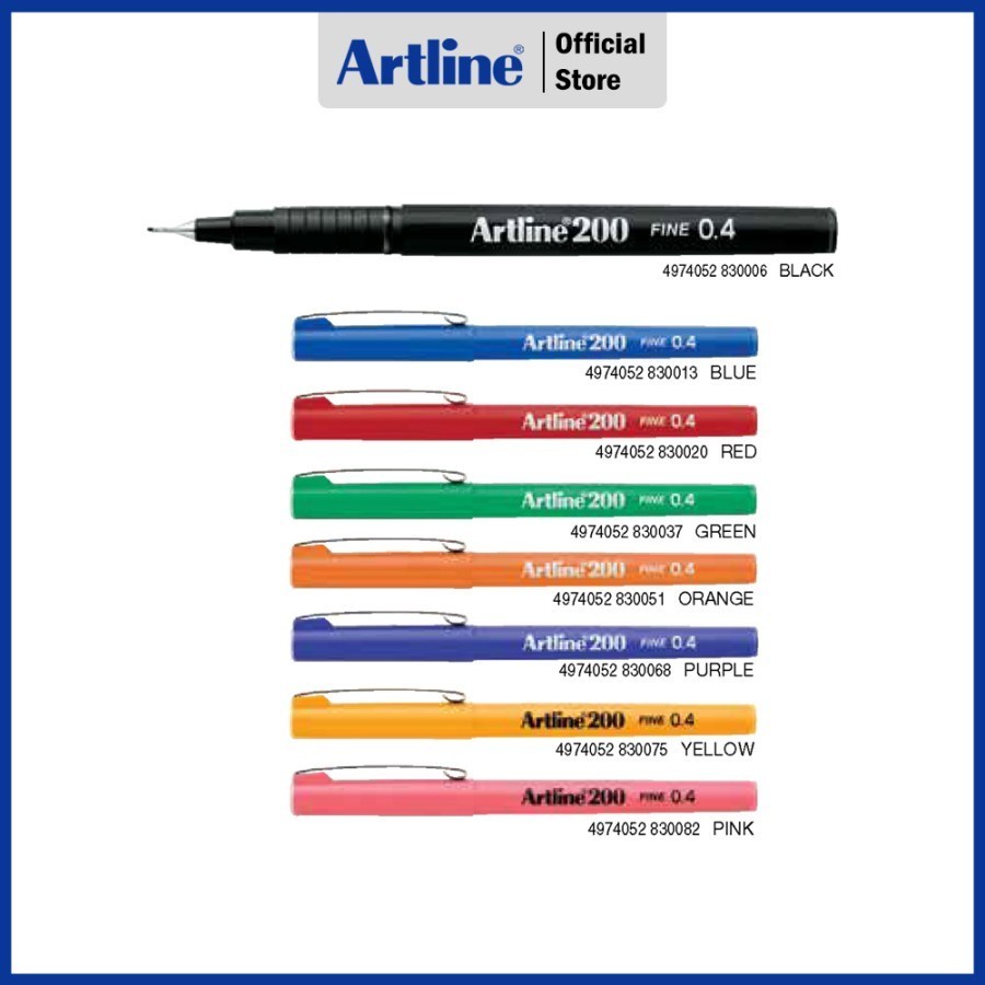 

ARTLINE Writing Pens Colours Ink Pulpen Tinta Warna EK-200