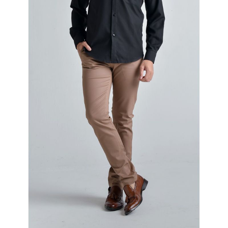 celana chino panjang pria slimfit harian casual formal original produk lokal grey hitam cream