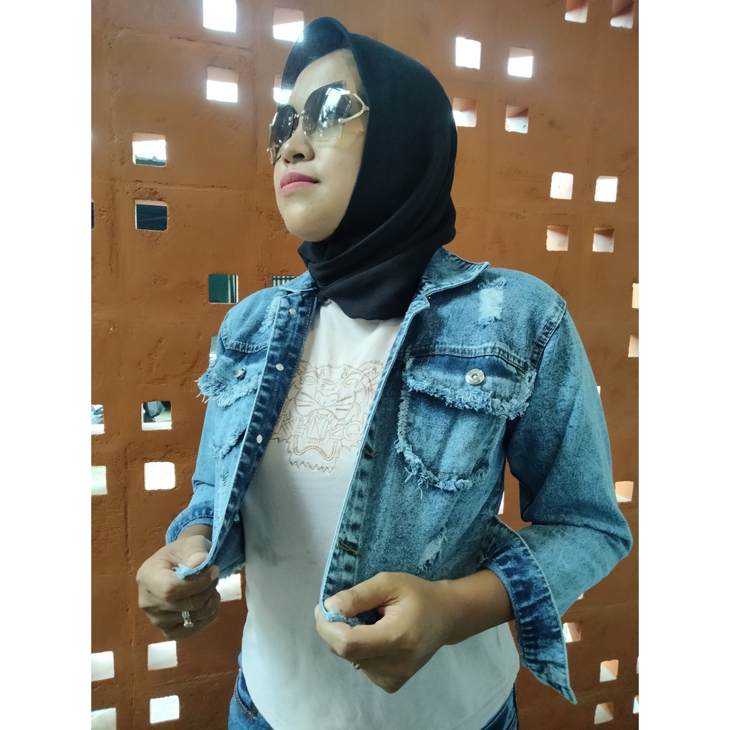 alvan.id JAKET NIRINA ACID CROP ICE BLUE