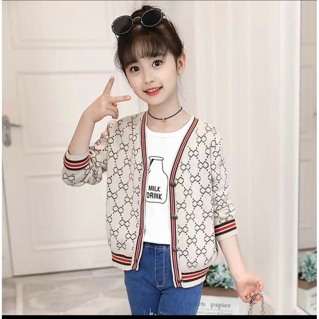 TokoMilkan Cardigan Anak Little Jessy Bahan Rajut Halus | Outer Anak Umur 4-9 Tahun