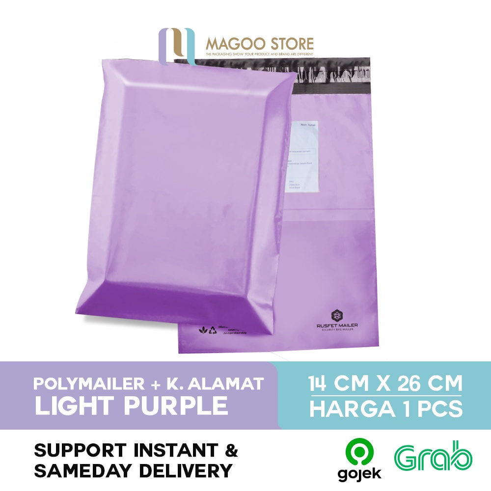 

Polymailer Amplop Packing Premium|Light Purple 14x22|Amplop Satuan