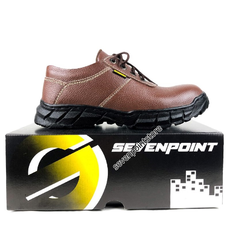 Sepatu Safety Pria Original Kulit Asli Sefty Shoes Cowok Tali Safty Septi Lapangan Ujung Besi Proyek Industry Spatu Savety 03