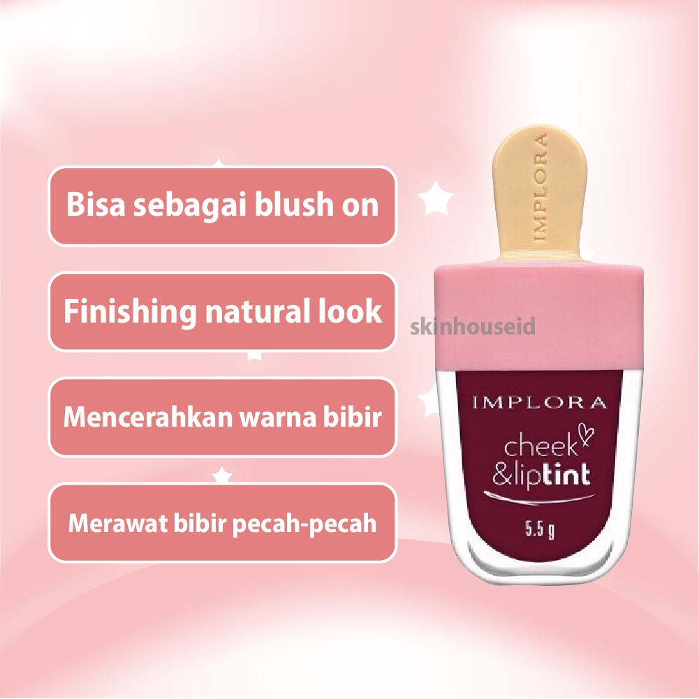 [ SKINHOUSEID ] LIPTINT IMPLORA CHEEK | VAMPIRE BLOOD | CHEERY BOMB | PUMPKIN |BPOM