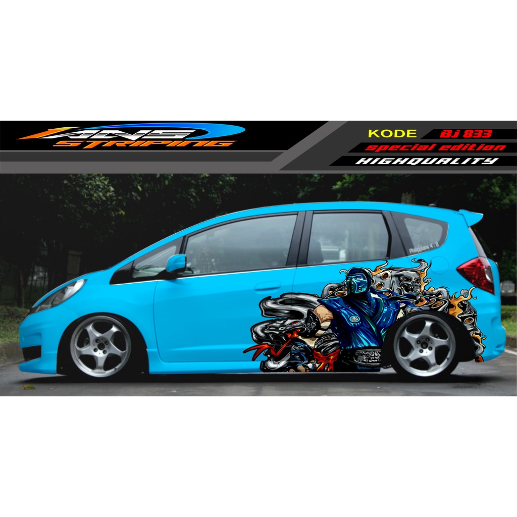 STIKER TERBARU MOBIL HONDA JAZZ, SIGRA, YARIS, SWIFT / DECAL MOBIL / DECAL STICKER MOBIL ANIMASI