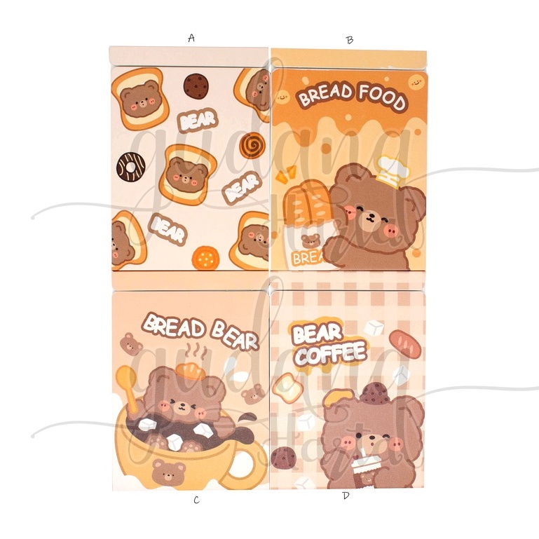 Cermin Kotak Bear Food Kaca Rias Motif Beruang Makan GH 504236