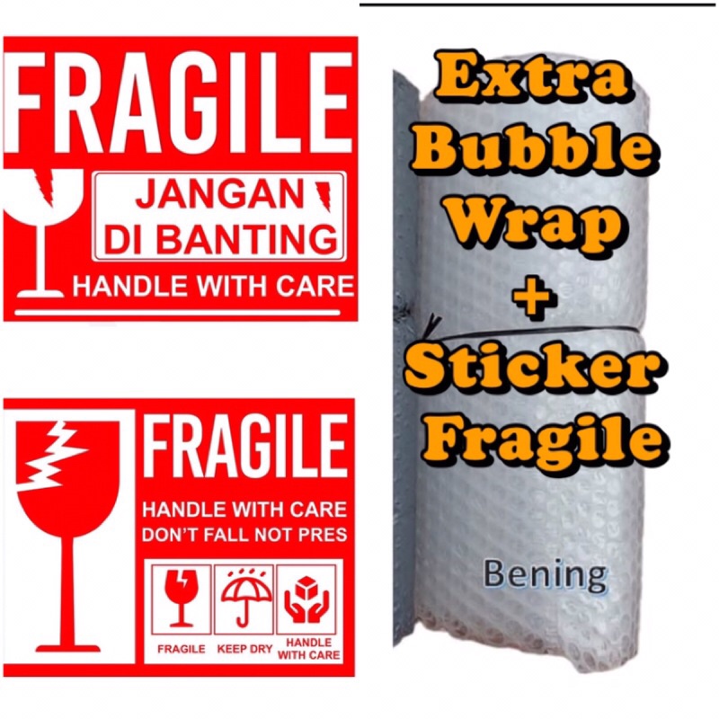

WAJIB !! BUBBLE EXTRA + STIKER FRAGILE PENGAMAN PAKET