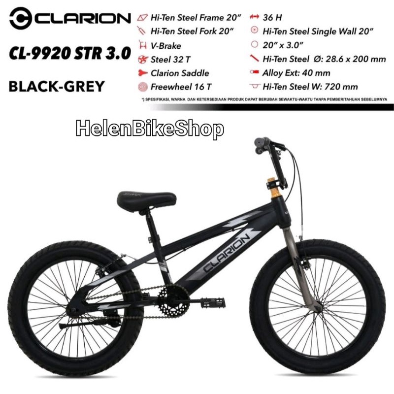 [EKA JAAYA SEPEDA] Sepeda Bmx Clarion 20 inch by pacific(Khusus Go-Send atau Grab)