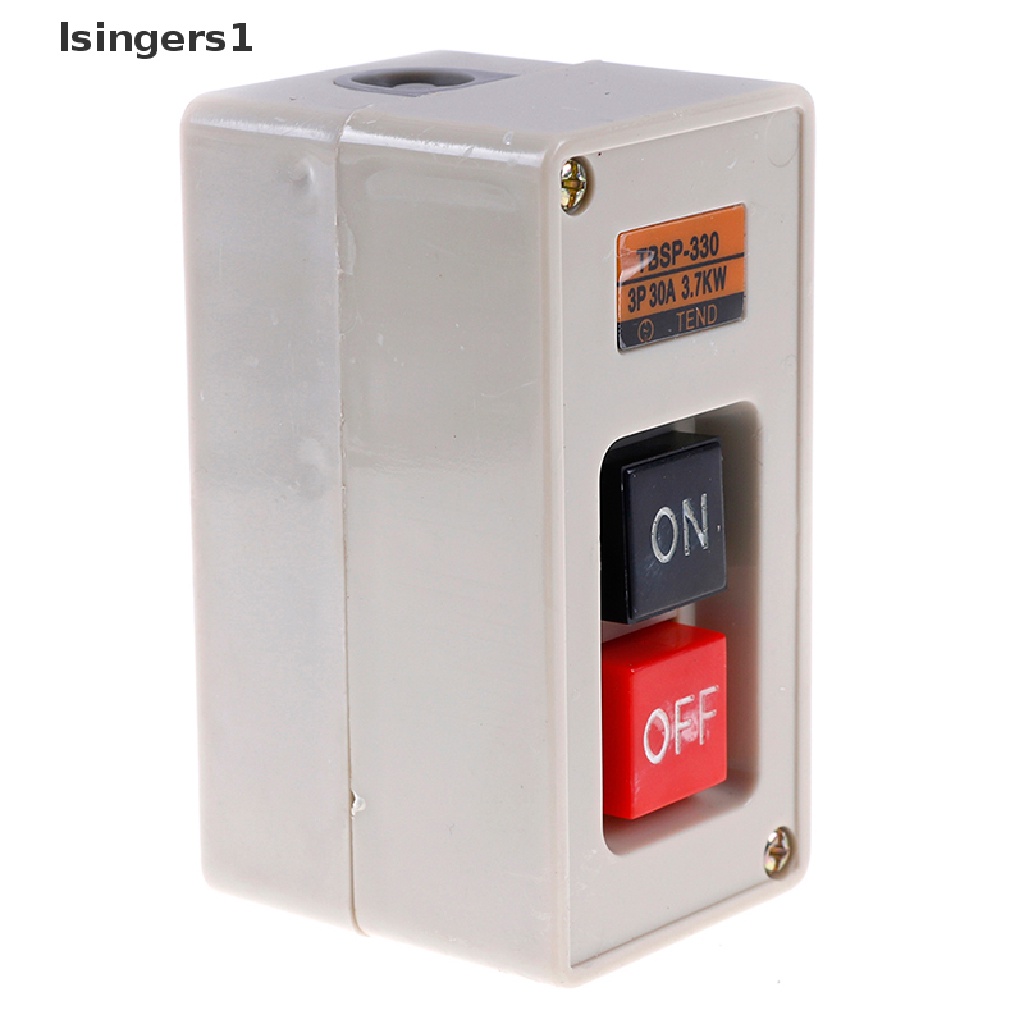 (lsingers1) Tbsp-330 Saklar power push button on / off 3 Fase 3.7Kw 30A