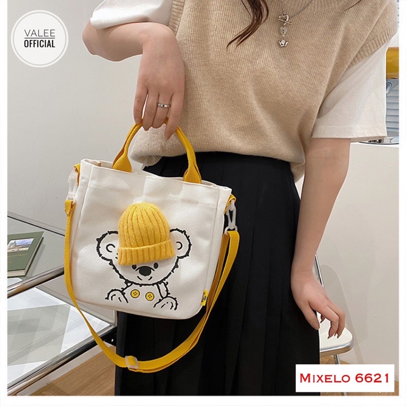 TAS WANITA CEWEK TOTE BAG BEAR 6621 TAS MODEL KOREA CEWEK SIMPEL MURAH TERBARU