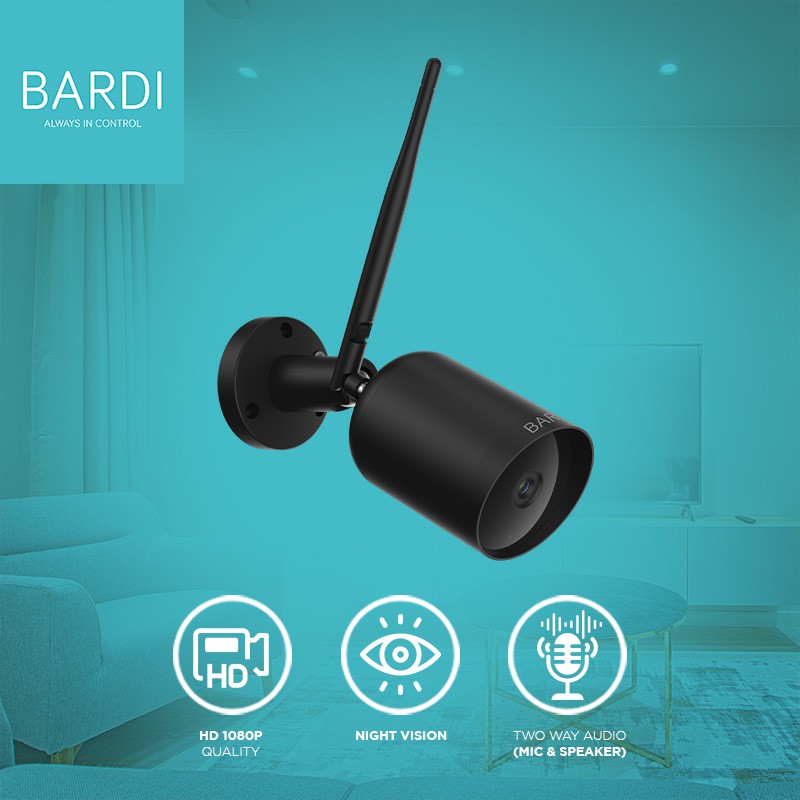 BARDI Smart Outdoor STC IP Camera CCTV Wifi IoT Home Automation + Micro SD