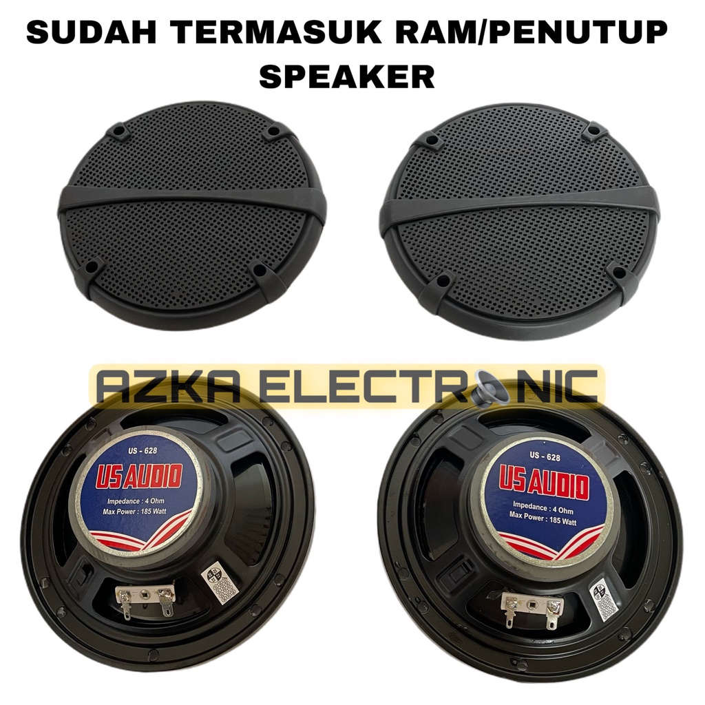 Speaker Pintu Mobil 6 Inch Coaxial 185 Watt US Audio US-628