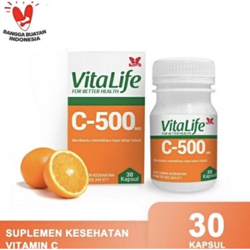MURAH Vitamin C / Vitalife C 500 mg isi 30 kapsul