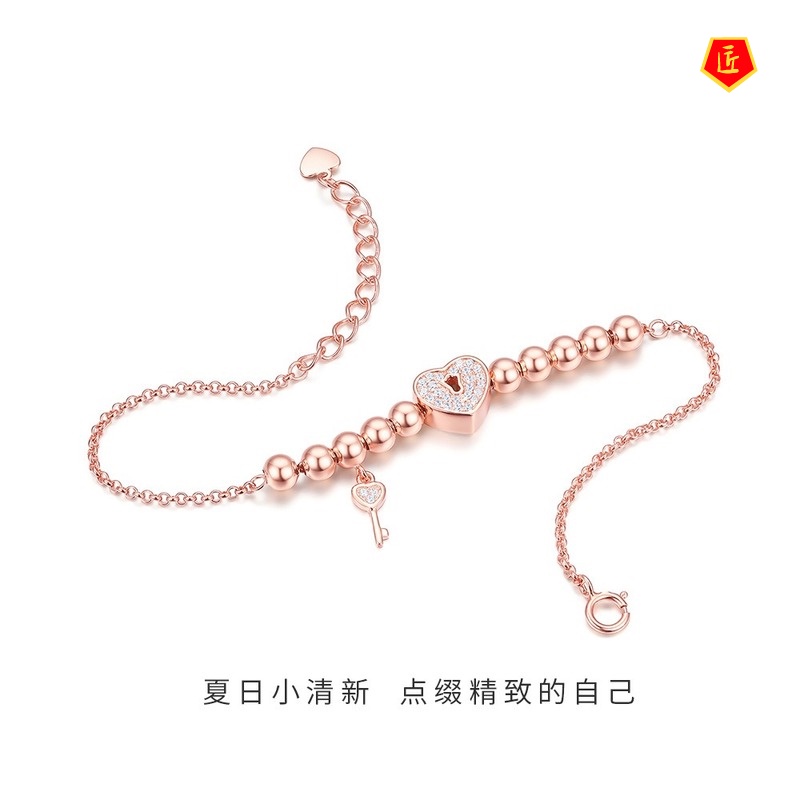 [Ready Stock]S925 Silver New Rose Gold Diamond Bracelet Niche Design