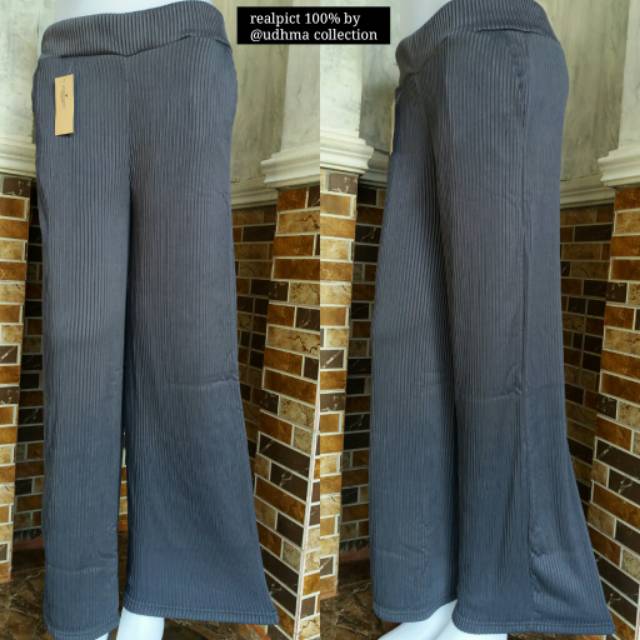 Promo Murah!! Kulot Plisket Salur / Kulot Wanita Terbaru / Nyaman Dipakai / Celana Murah Wanita