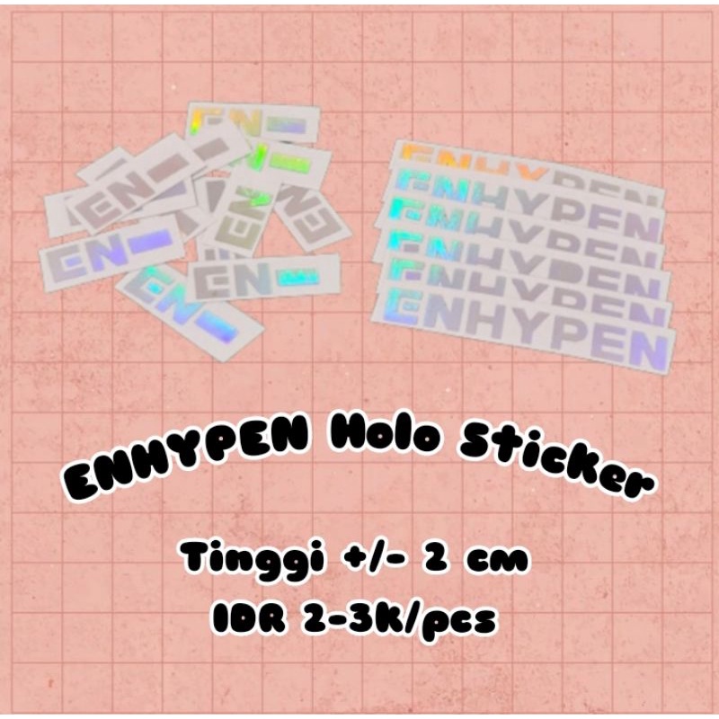 ENHYPEN LOGO STIKER HOLOGRAM STIKER KPOP CUTTING STIKER