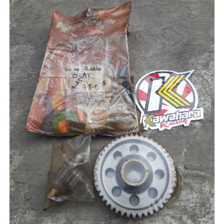 gear ratio gir rasio kawahara 14/45honda beat karbu scoopy karbu