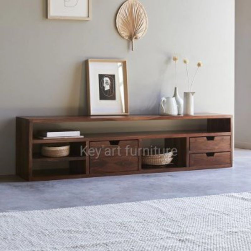 Bufet Tv jati minimalis modern meja tv jati