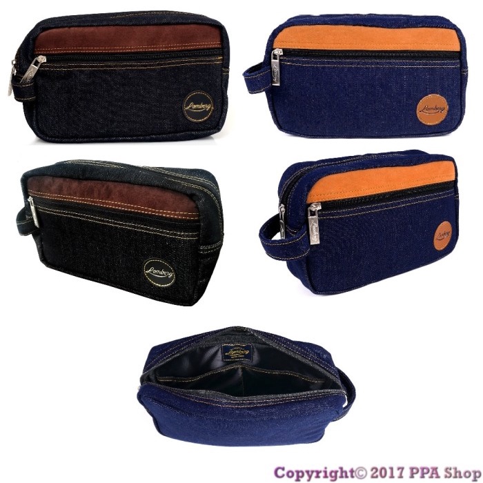 LOMBERG DENIM DOPP BAG TAS KECIL CLUTCH MAKEUP VAPE AKSESORIS DOMPET