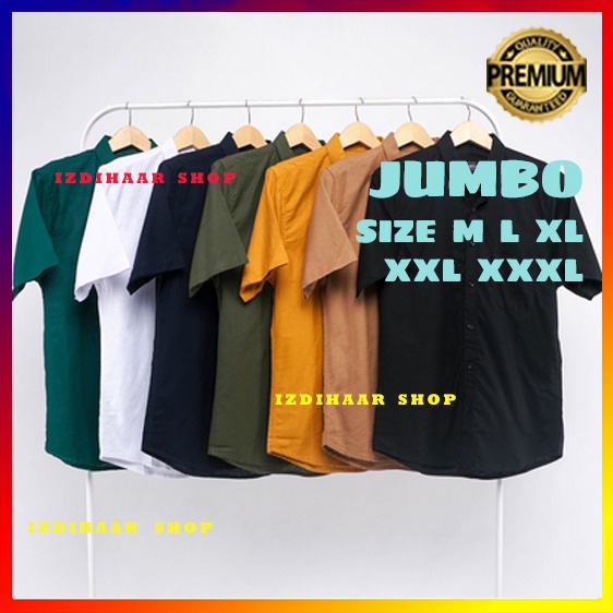 Kemeja Hitam Polos Lengan Pendek / Kemeja Pria Lengan Pendek Casual