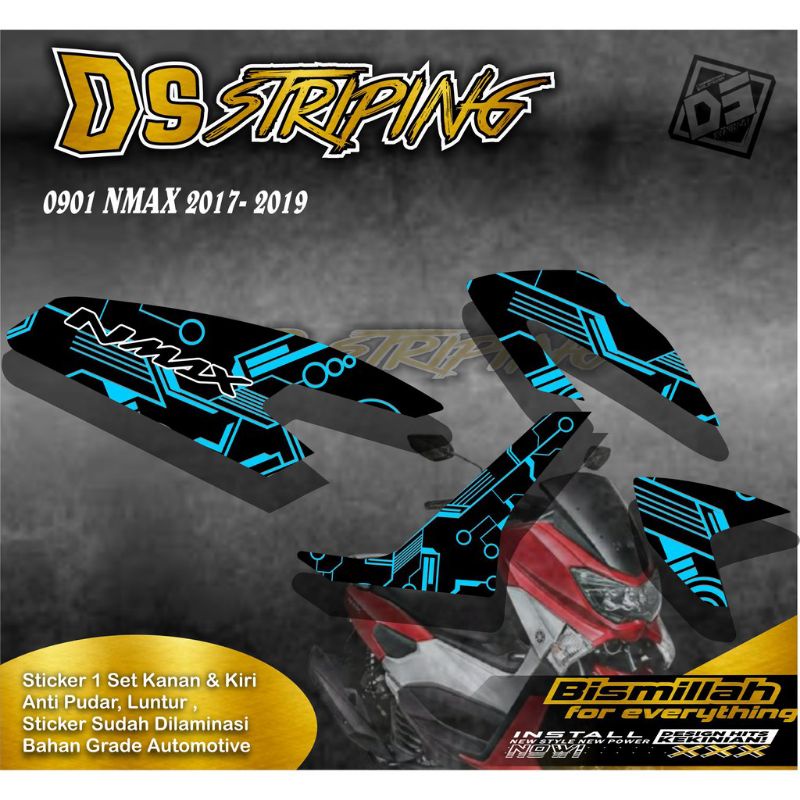 00901 Striping NMAX 2016 -2019  Stiker List Variasi