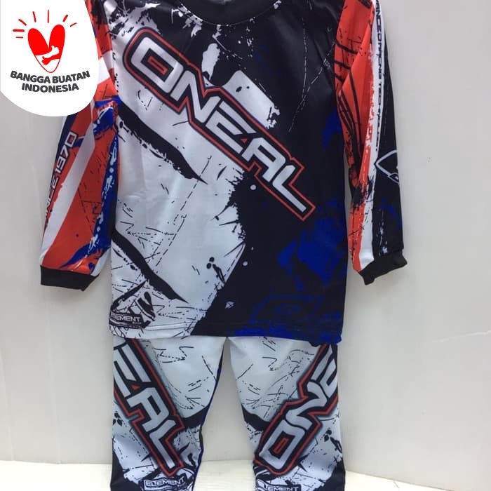 baju kaos stelan sepeda-kaos stelan motor cros anak oneal 1022 panjang - 10 Import Asli Harian Murah