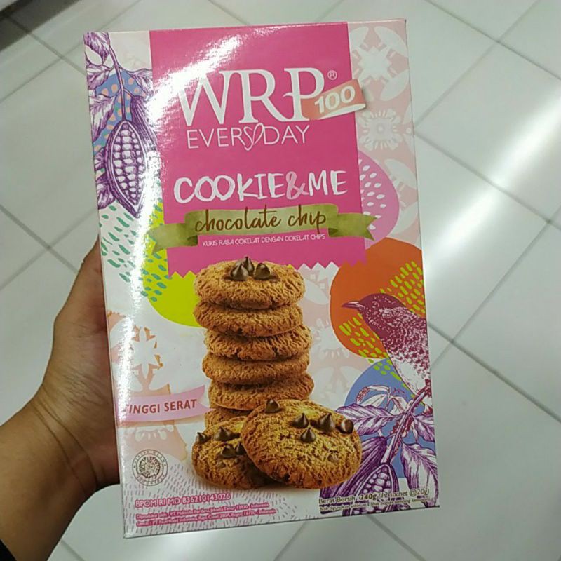 

WRP COOKIES Chocolate Chip 12 sachet @20 gr - diet snack low calorie low fat