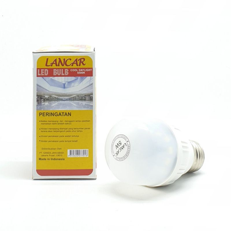 Lancar 5w Lampu Led Tabung Kapsul Ekonomis 5 Watt Cahaya Putih