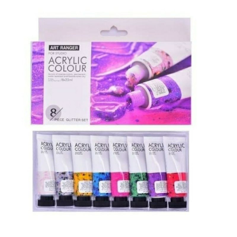 

ART RANGERS 8X22ML GLITTER ACRYLIC SET