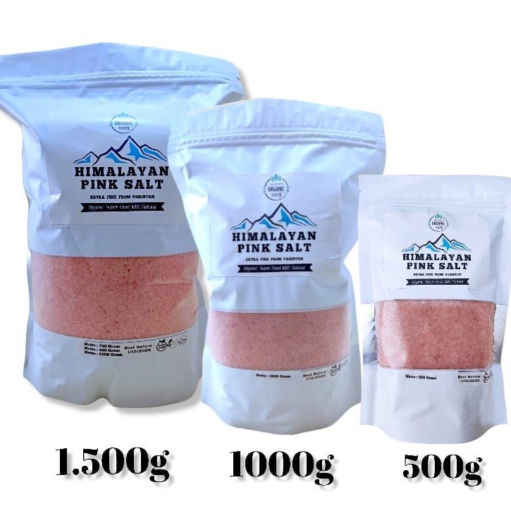 

Garam Himalaya Pink Salt Organic//Original Premium 1.5kg NON GMO