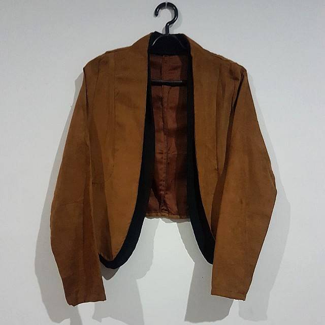 Blazer wanita suede import branded