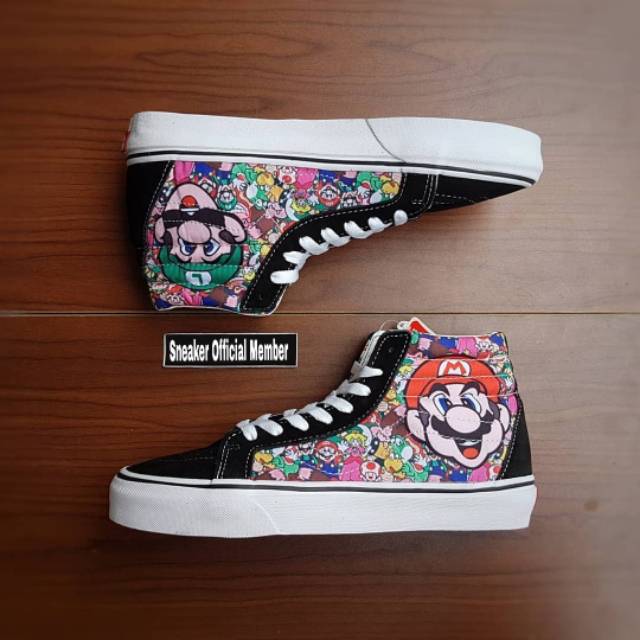  Sepatu  NINTENDO x Vans  SK8 HI High Super Mario  Luigi BNIB 