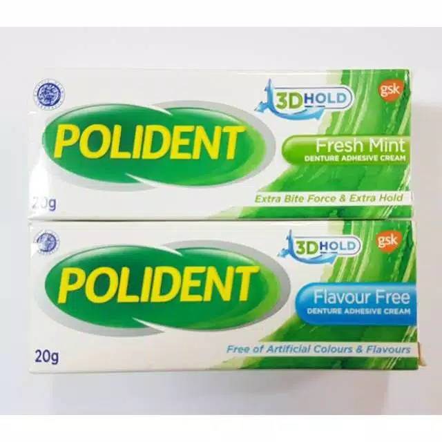 POLIDENT LEM GIGI PALSU 20gr ( Lem / Perekat Gigi palsu )