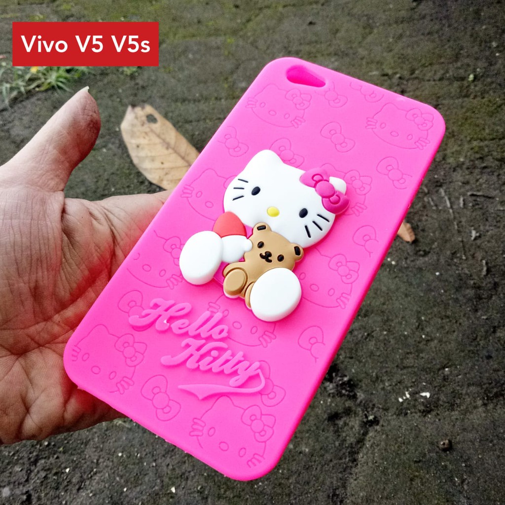 SALE Case 3D Vivo V5 V5s Y51 Boneka Timbul Doraemon Kitty