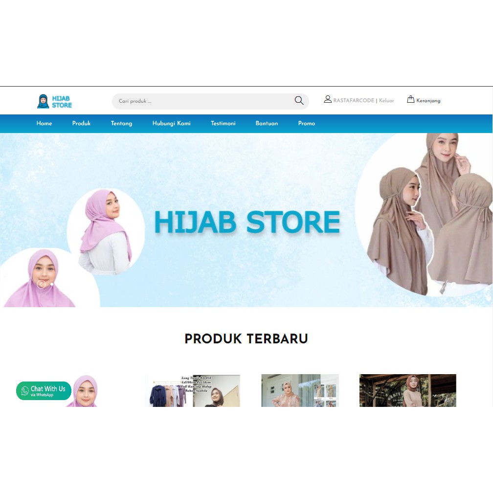 Aplikasi E-Commerce Toko Online Hijab Store Berbasis Website PHP dan MySQL