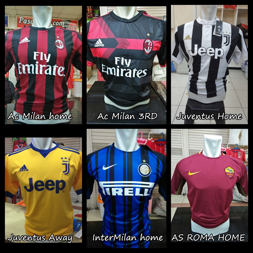 JERSEY GRADE ORI | LIGA ITALI | AC Milan Home/3RD | JUVENTUS HOME/AWAY