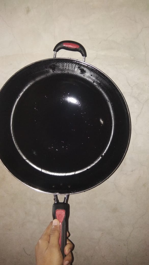 [promo] Wajan Enamel Gagang Panjang Ukuran 34cm Dan 32cm Wajan Enamel Anti Lengket Murah Wajan Viral