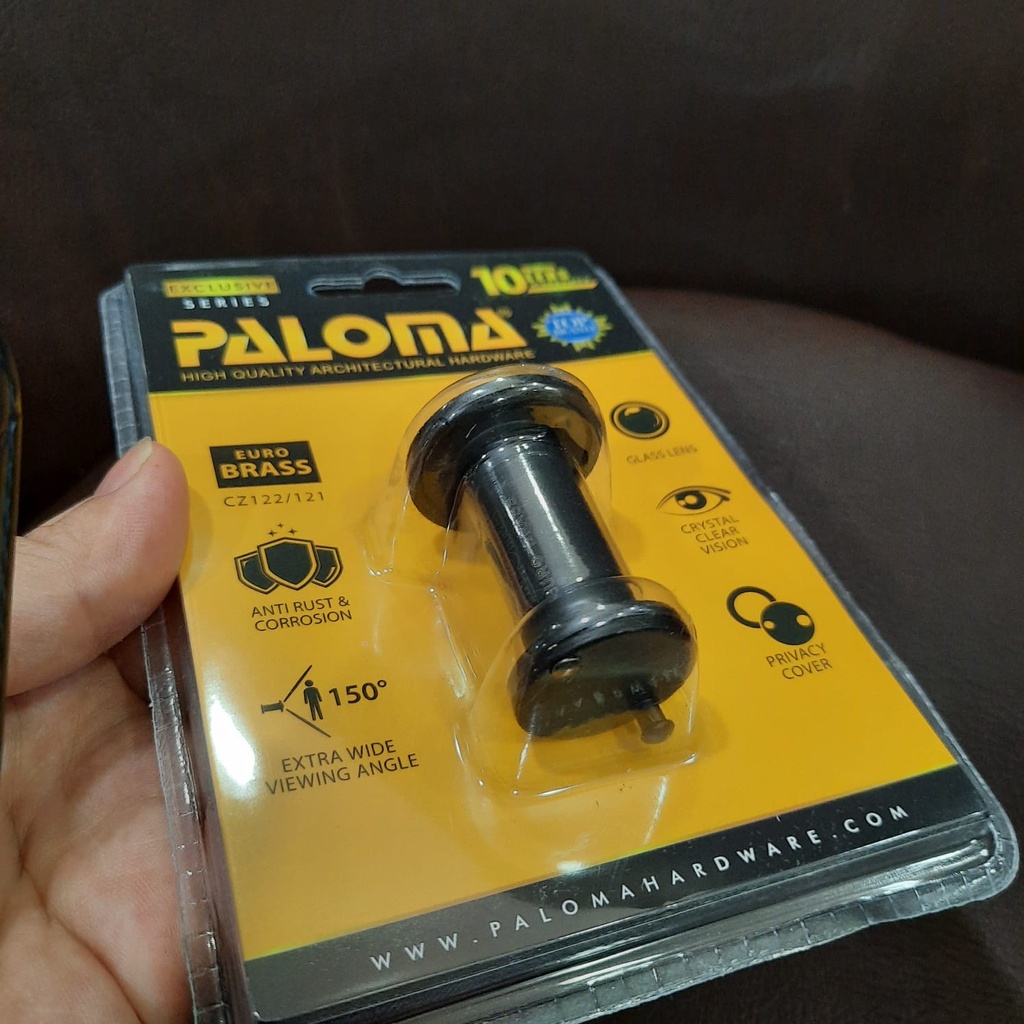 LUBANG PINTU INTIP DOOR VIEWER PALOMA DVP 604 EXCLUSIVE 150 DERAJAT HITAM BLACK MATTE