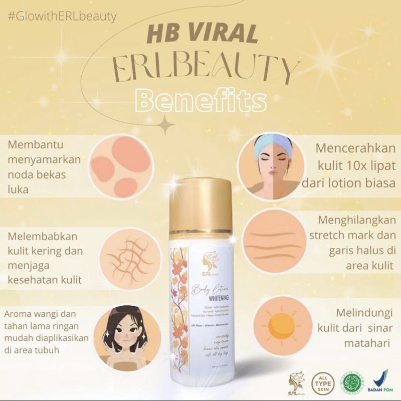 ERL BEAUTY LOTION, TFBEAUTY WHITENING LOTION