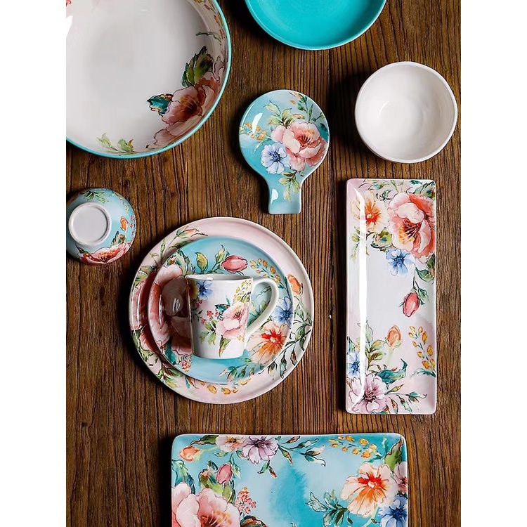 SUMMER SERIES / MANGKOK SET / MANGKOK HIAS SET / PIRING KERAMIK / PIRING SET / MANGKOK KERAMIK / PIR