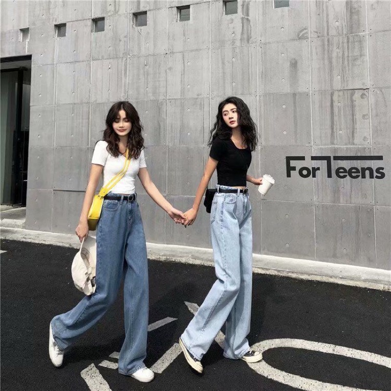 JEANS HIGHWAIST IMPORT CELANA PANTS WANITA CEWEK CULLOTE HW BAGGY DENIM MX842