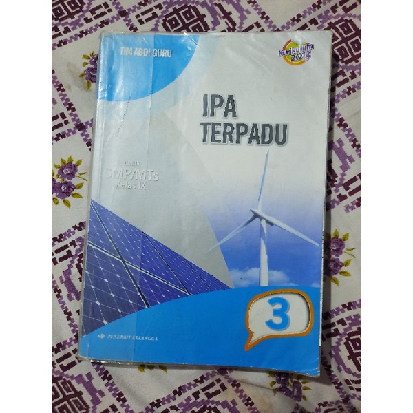 

BUKU IPA TERPADU K13 KELAS 9 TIM ABDI GURU/ERLANGGA BEKAS