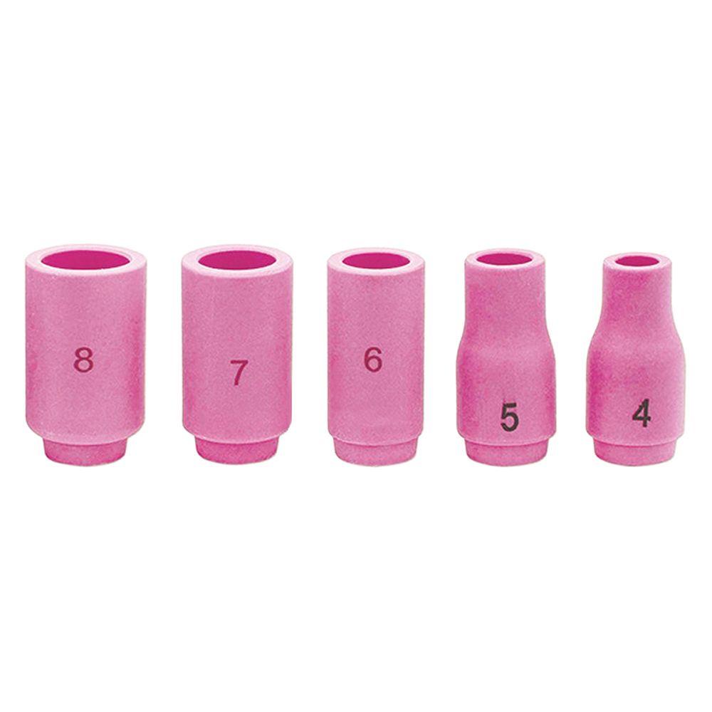 Solighter 10pcs Nozzle Keramik 13N08 13N09 Bagian Alat Perlindungan Nozzle Mulut Porselen