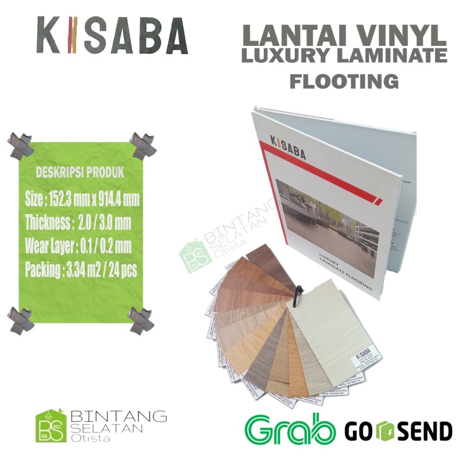 LANTAI VINYL KAYU PLANK FLOOR  KISABA FLOORING VINYL 2mm