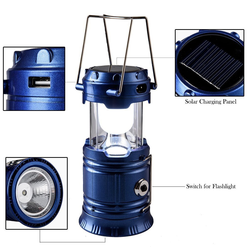 Lampu Lentera Emergency Camping LED Rechargeable USB Lampu Tarik Darurat T-5800 Solar Lamp Senter Cas