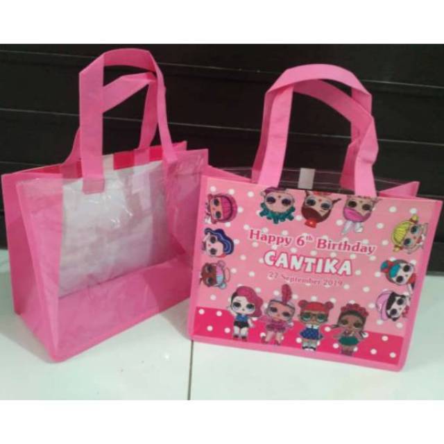 

GROSIR TAS ULTAH FOTO GODIEBAG TRANSPARANT MURAH