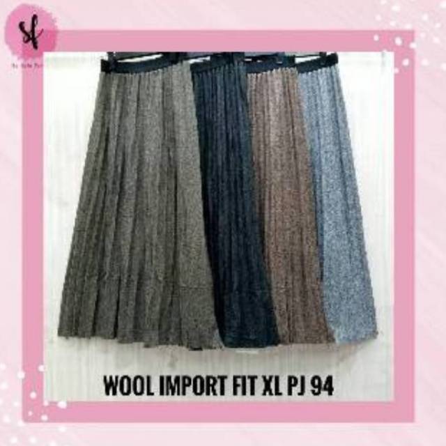 ROK PLISKET PREMIUM // ROK PLISKET WOL IMPORT // PLISKET WOL IMPORT / GROSIR ROK PLISKET
